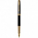 Ручка перова Parker SONNET Black Cisele Silver GT FP18 F 87 311