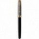 Ручка перова Parker SONNET Black Cisele Silver GT FP18 F 87 311