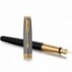 Ручка перова Parker SONNET Black Cisele Silver GT FP18 F 87 311