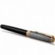 Ручка перова Parker SONNET Black Cisele Silver GT FP18 F 87 311