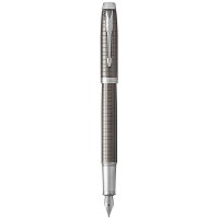 Ручка перьевая Parker IM Premium Dark Espresso Chiselled CT FP F 24 311
