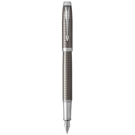 Ручка перьевая Parker IM Premium Dark Espresso Chiselled CT FP F 24 311