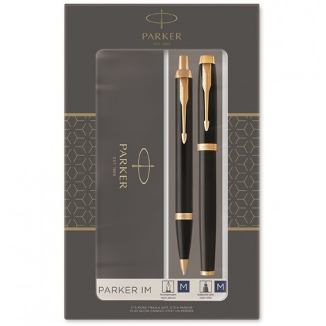 Набір ручок Parker IM Black GT FP+BP (перова + кулькова)