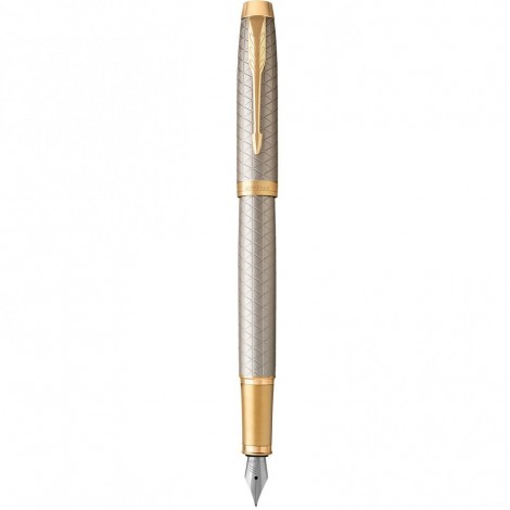 Ручка перьевая Parker IM Premium Warm Silver GT FP F 24 111