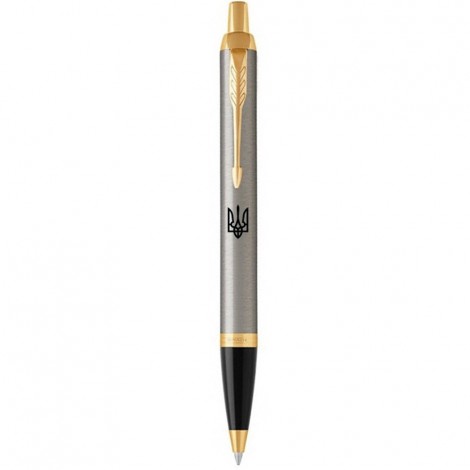 Ручка шариковая Parker IM Brushed Metal GT BP Трезубец 22232_TR