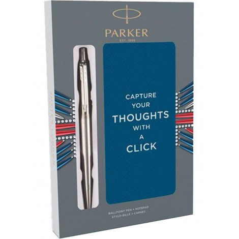 Набір Parker JOTTER Stainless Steel CT BP (кулькова ручка + блокнот)