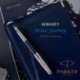 Ручка перьевая Parker SONNET Special Edition Atlas Blue Silver PT FP18 F 88 311