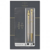 Набор ручек Parker IM Brushed Metal GT RB+BP (роллер + шариковая)