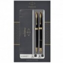 Набор ручек Parker SONNET Black Lacquer GT FP+BP (перьевая + шариковая)