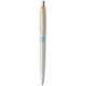 Ручка шариковая Parker JOTTER Stainless Steel GT BP Герб Украины желто-синий 16032_T005c