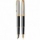 Ручка перова Parker SONNET Special Edition Silver Fougere & Black GT FP18 F 88 511