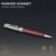 Ручка кулькова Parker SONNET Metal & Red Lacquer CT BP 68 332