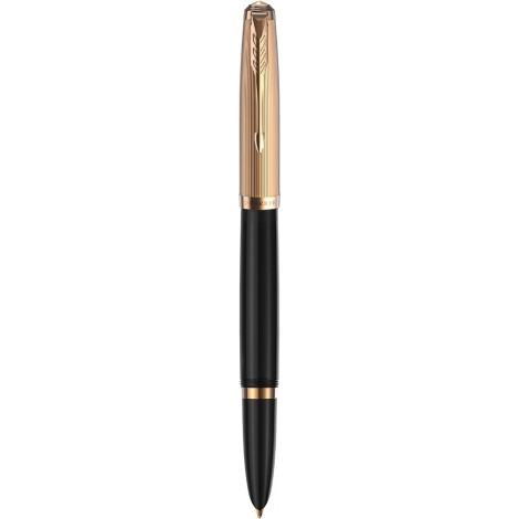 Ручка перова Parker PARKER 51 Deluxe Black GT FP18 F 57 011
