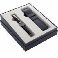 Набор Parker IM Black GT FP М + (перьевая ручка + чехол)