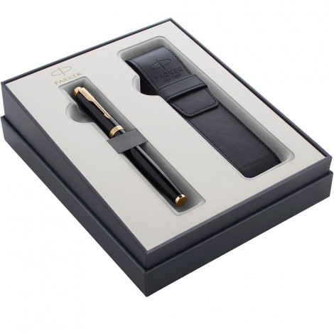 Набор Parker IM Black GT FP М + (перьевая ручка + чехол)
