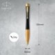 Ручка кулькова Parker URBAN Muted Black GT BP Тризуб на торці 30035_TR