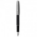 Ручка перьевая Parker SONNET Essentials Metal & Black Lacquer CT FP F 83 511