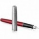 Ручка перьевая Parker SONNET Essentials Metal & Red Lacquer CT FP F 83 611