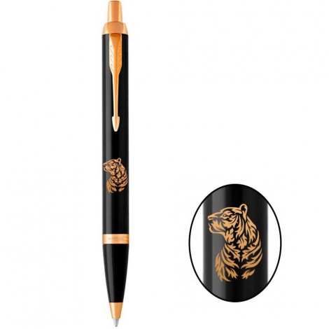 Ручка шариковая Parker IM Black GT BP Тигр Бенгальский 22032_Z103y