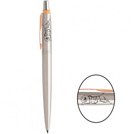 Ручка шариковая Parker JOTTER Stainless Steel GT BP Тигр бегущий 16032_Z104b