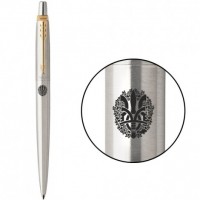 Ручка кулькова Parker JOTTER Stainless Steel GT BP Тризуб з дубовим вінком 16032_T061b