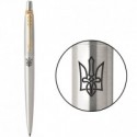 Ручка шариковая Parker JOTTER Stainless Steel GT BP Трезубец стилизованный 16032_T062b