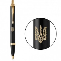 Ручка кулькова Parker IM Black GT BP Тризуб квітковий 22032_T055y