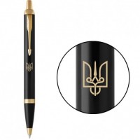 Ручка шариковая Parker IM Black GT BP Трезубец Владимира Великого 22032_T060y