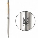 Ручка кулькова Parker JOTTER Stainless Steel GT BP Герб України 16032_T005b