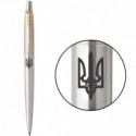 Ручка кулькова Parker JOTTER Stainless Steel GT BP Тризуб-Меч T053 16032_T053b