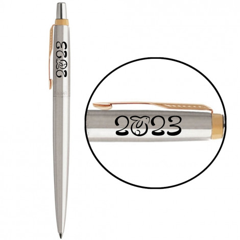 Ручка шариковая Parker JOTTER Stainless Steel GT BP Год Кролика 16032_Z211b