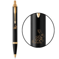Ручка шариковая Parker IM Black GT BP Бенгальский Кролик 22032_Z206y