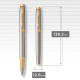 Ручка перьевая Parker IM Premium Warm Silver GT FP F 24 111