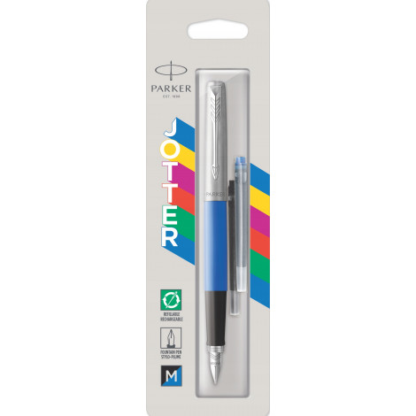 Ручка перьевая Parker JOTTER Originals Blue CT FP M блистер 15 116