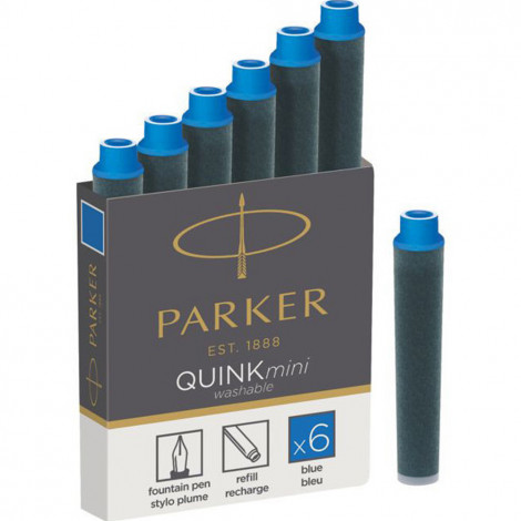 Картриджи Parker Quink Mini /6шт. син. 11 510BLU