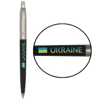 Ручка кулькова Parker JOTTER Originals UKRAINE Black CT BP Прапор + Ukraine жовт-блакит. 15632_T1406u