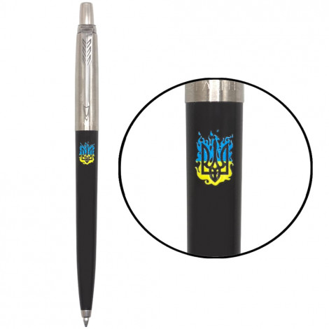 Ручка кулькова Parker JOTTER Originals UKRAINE Black CT BP вогняний Тризуб 15632_T0316u