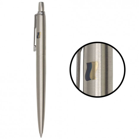 Ручка кулькова Parker JOTTER UKRAINE Stainless Steel CT BP Прапор синьо-жовт. на ковп. 16132_T008c2