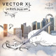 Ручка-роллер Parker VECTOR XL Metallic Silver Blue CT RB 06 122