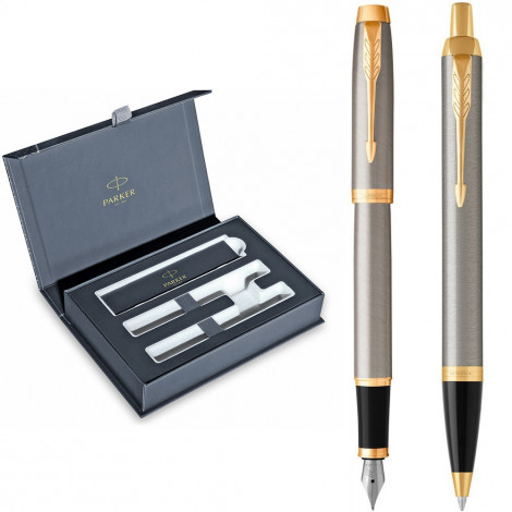 Набор Parker IM Brushed Metal GT FP+BP (перьевая + шариковая)