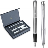 Набор Parker URBAN Metro Metallic CT FP+BP (перьевая + шариковая)