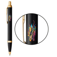 Ручка шариковая Parker IM ZODIAC Black GT BP Яркий Дракон 22032_Z3330u