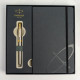Набор Parker SONNET Stainless Steel GT FP F (перьевая ручка + блокнот Parker)