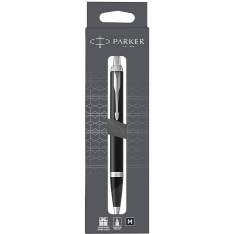 Ручка шариковая Parker IM Matte Black CT BP блистер 26 136