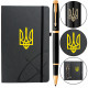 Набір Parker IM UKRAINE Black GT RB Тризуб (ручка-ролер + блокнот Parker)