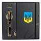 Набір Parker IM UKRAINE Black GT RB Тризуб синьо-жовтий (ручка-ролер + блокнот Parker)