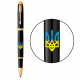 Набір Parker IM UKRAINE Black GT RB Тризуб синьо-жовтий (ручка-ролер + блокнот Parker)