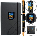 Набор Parker IM UKRAINE Black GT RB Пылающий Трезубец (ручка-роллер + блокнот Parker)