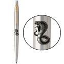 Ручка шариковая Parker JOTTER ZODIAC Stainless Steel GT BP Деревянная Змея 16032_Z402b