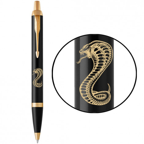 Ручка кулькова Parker IM ZODIAC Black GT BP Зелена Змія 22032_Z401y